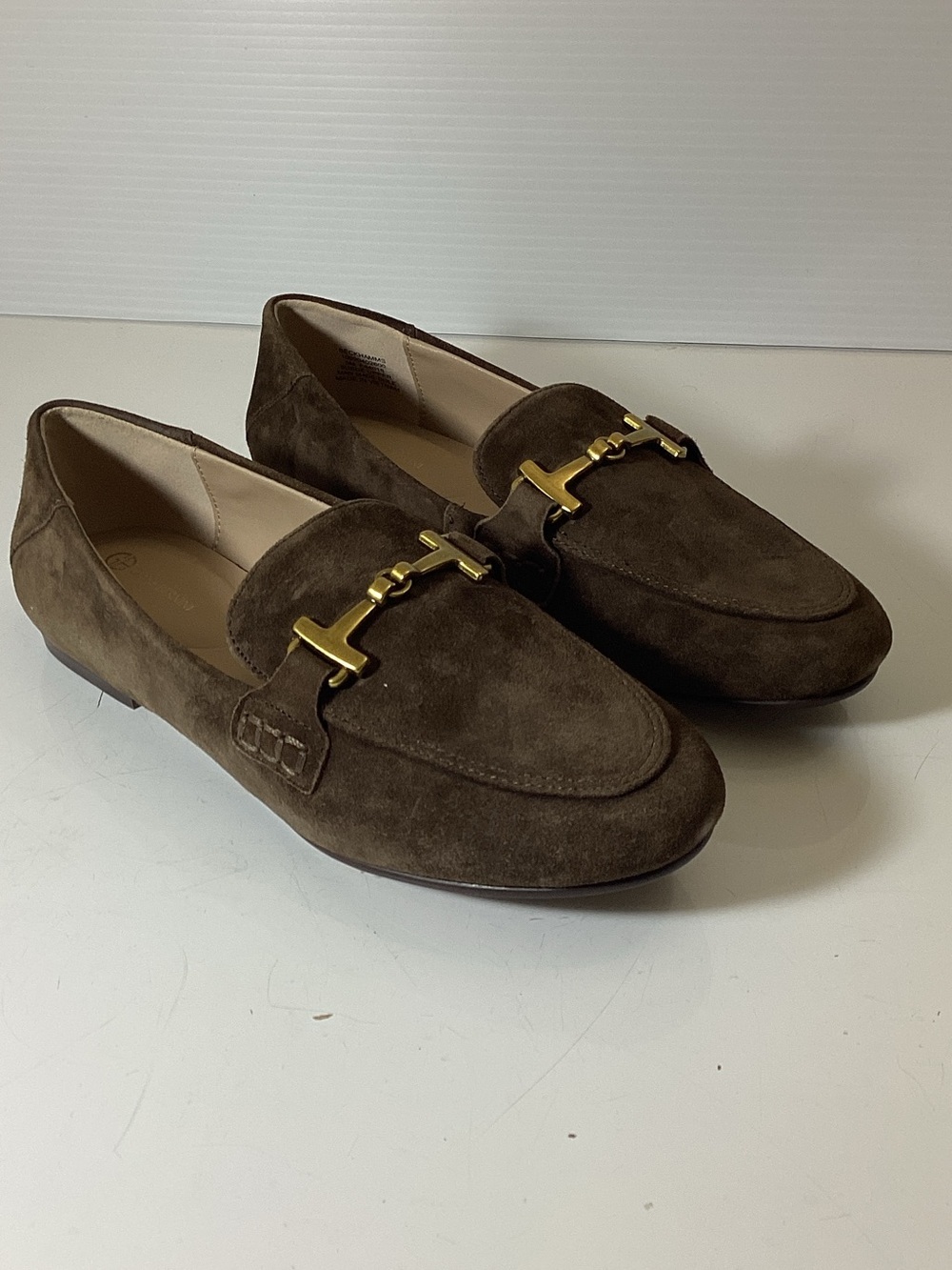 Giani Bernini Women's Beckhamm Leather Tailored Loafers in Dark Roast color
